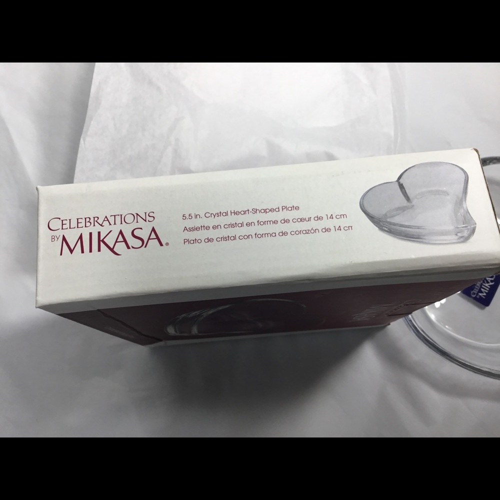 Celebrations by Mikasa Crystal Heart Trinket Plate - Picture 6 of 6